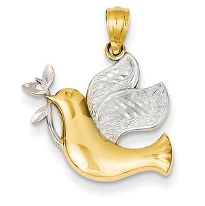 Gold Classics(tm) 14kt. Yellow Gold Peace Dove Pendant
