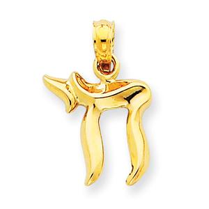 Gold Classics(tm) 14kt. Yellow Gold Chai Pendant