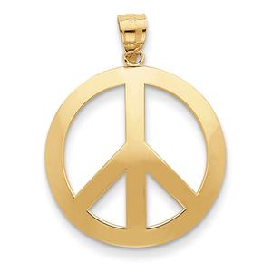 Gold Classics(tm) 14kt. Yellow Gold Peace Sign Pendant