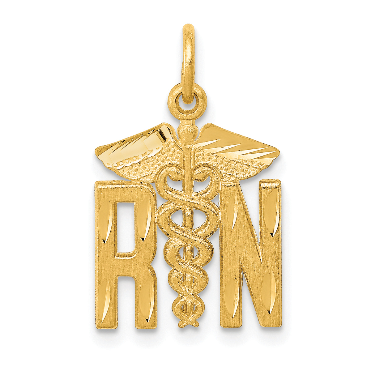 Unisex Gold Classics(tm) 14kt. Gold RN Nurse Charm