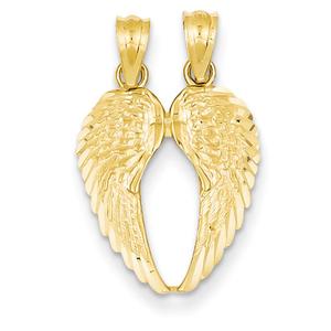 Gold Classics(tm) Break Apart Diamond Cut Wings Pendant