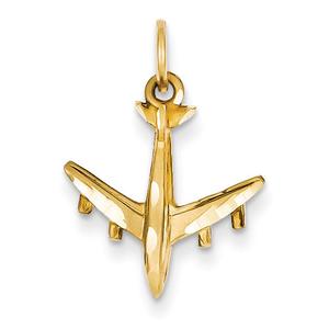 Gold Classics(tm) 14kt. 3-D Airplane Charm