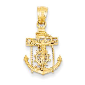 Gold Classics(tm) 14kt. Yellow Gold Mariner's Cross Pendant