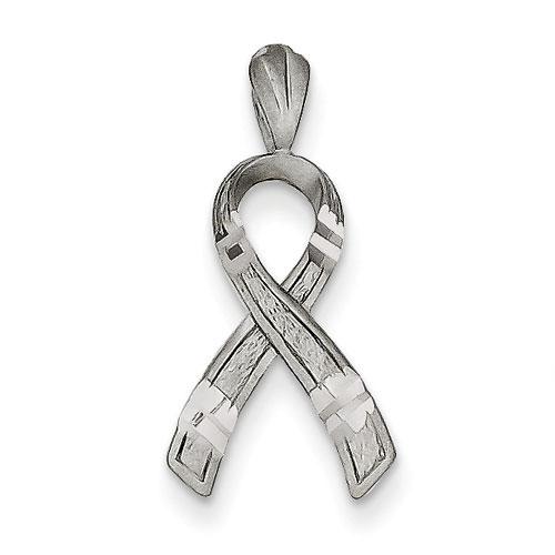 Gold Classics(tm) 14kt. White Gold Awareness Pendant