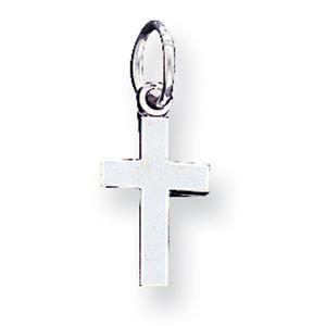 Gold Classics(tm) White Gold Cross Charm
