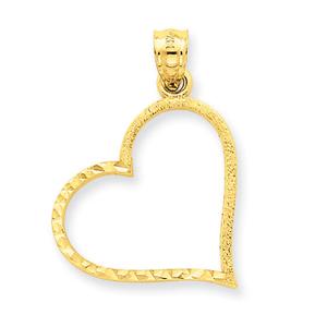 Gold Classics(tm) 14kt.  Gold Reversible Heart Pendant