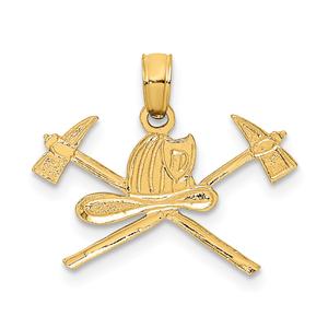 Unisex Gold Classics(tm) 14kt. Gold Fire Department Insignia Charm