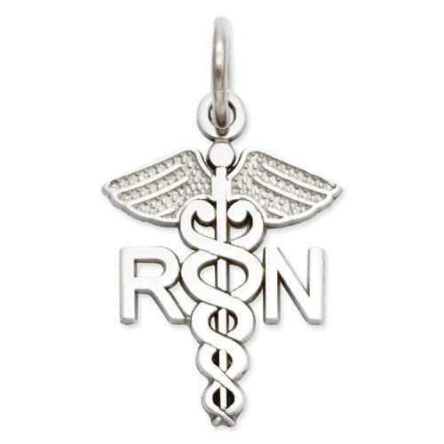 Gold Classics(tm) 14k. White-Gold RN Charm