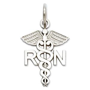 Gold Classics(tm) 14k. White-Gold RN Charm