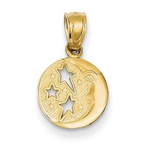 Gold Classics(tm) 14kt. Yellow Gold Moon & Stars Pendant