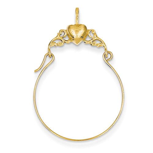 Gold Classics(tm) 14kt. Gold Heart Charm Holder