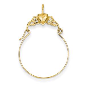 Gold Classics(tm) 14kt. Gold Heart Charm Holder