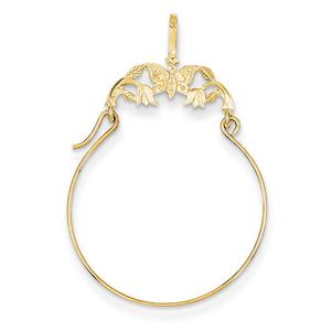 Gold Classics(tm) 14kt. Gold Butterflies Charm Holder