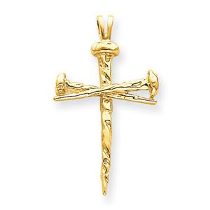 Unisex Gold Classics(tm) 14kt. Gold Polished Cross Pendant
