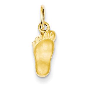 Gold Classics(tm) 14kt. Gold Diamond Cut Foot Charm