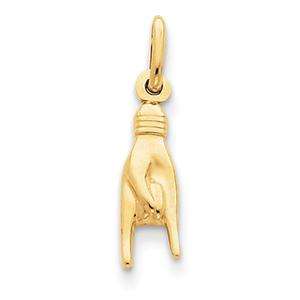 Gold Classics(tm) 14kt. Good Luck Hand Charm
