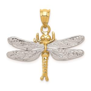 Gold Classics(tm) 14kt. Two-tone Dragonfly Pendant
