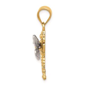 Gold Classics(tm) 14kt. Two-tone Dragonfly Pendant alternate view