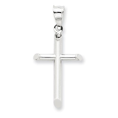 Unisex Gold Classics(tm) 14kt. White Gold Hollow Cross