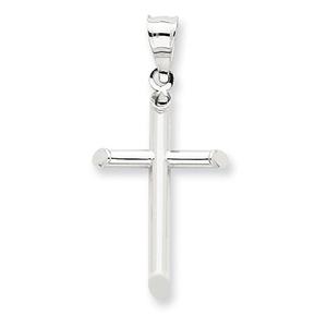 Unisex Gold Classics(tm) 14kt. White Gold Hollow Cross