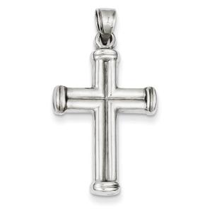 Unisex Gold Classics(tm) White Gold Hollow Cross
