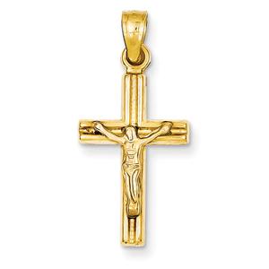 Unisex Gold Classics(tm) 14kt. Gold Hollow Crucifix Pendant