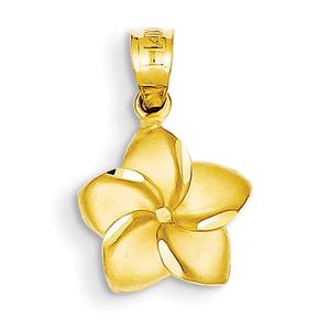 Gold Classics(tm) 14kt. Yellow Gold Plumeria Pendant