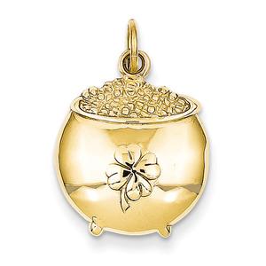 Gold Classics(tm) 14kt. Yellow Gold Pot of Gold Charm