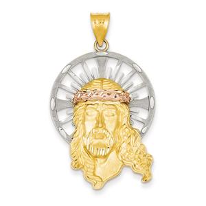 Gold Classics(tm)14kt. Diamond Cut Christ Pendant