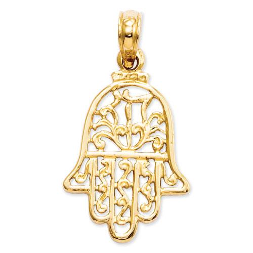 Gold Classics(tm) 14kt. Gold Chamseh Pendant