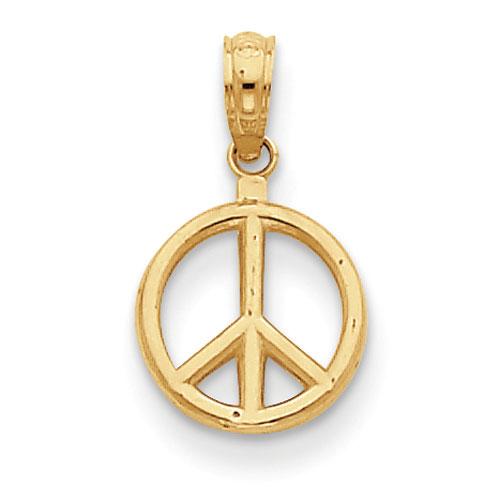 Gold Classics(tm) 14kt. Peace Symbol Pendant