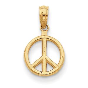 Gold Classics(tm) 14kt. Peace Symbol Pendant