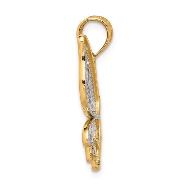 Gold Classics(tm) 14kt. Gold Polished Butterfly Pendant alternate view