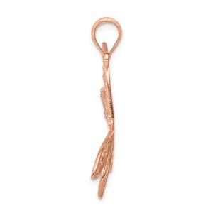 Gold Classics(tm) 14kt. Rose Gold Polished Dragonfly Pendant alternate view