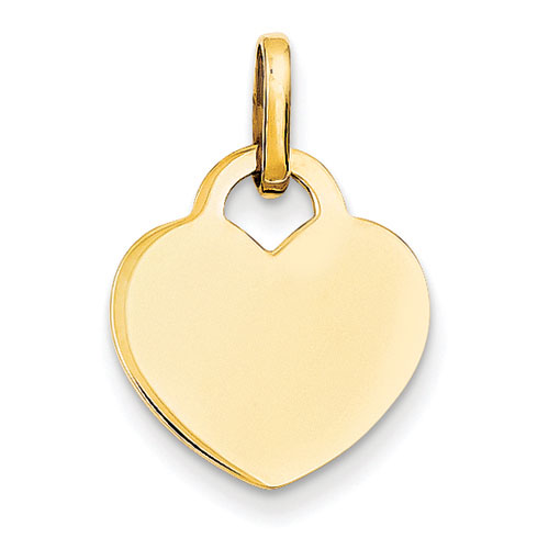 Gold Classics(tm) 14kt. Gold Polished Disc Heart Charm