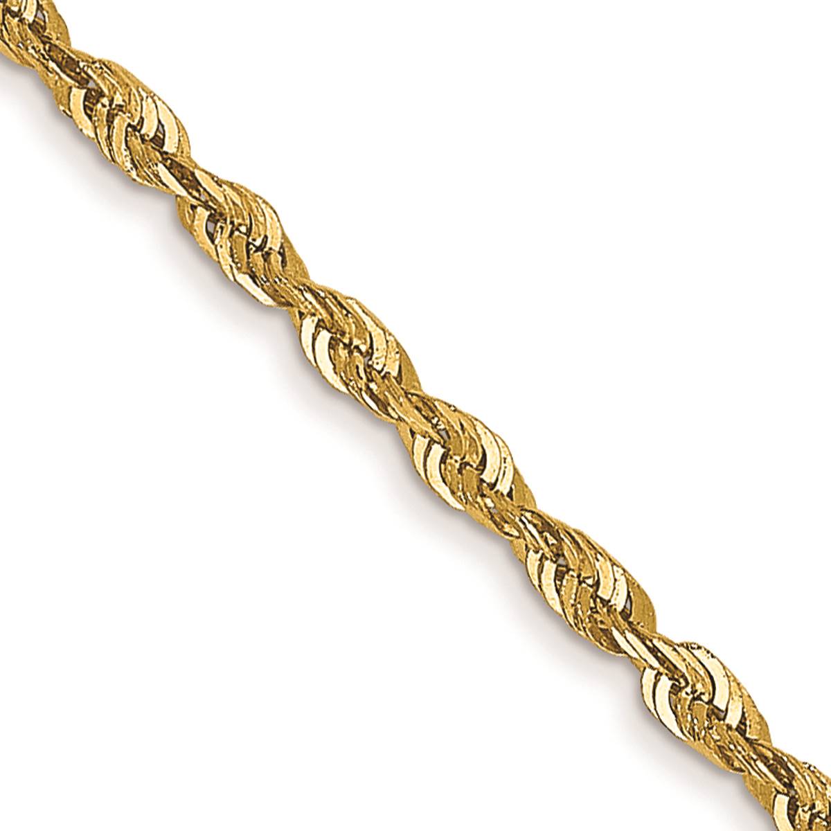 Gold Classics(tm) 1.5mm. Diamond Cut Light Rope Necklace