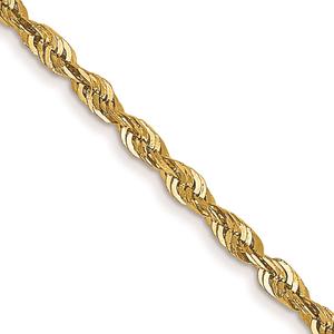 Gold Classics(tm) 1.5mm. Diamond Cut Light Rope Necklace