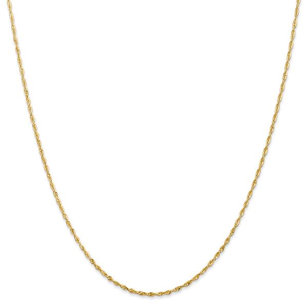 Gold Classics(tm) 1.5mm. Diamond Cut Light Rope Necklace alternate view