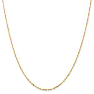 Gold Classics(tm) 1.5mm. Diamond Cut Light Rope Necklace alternate view
