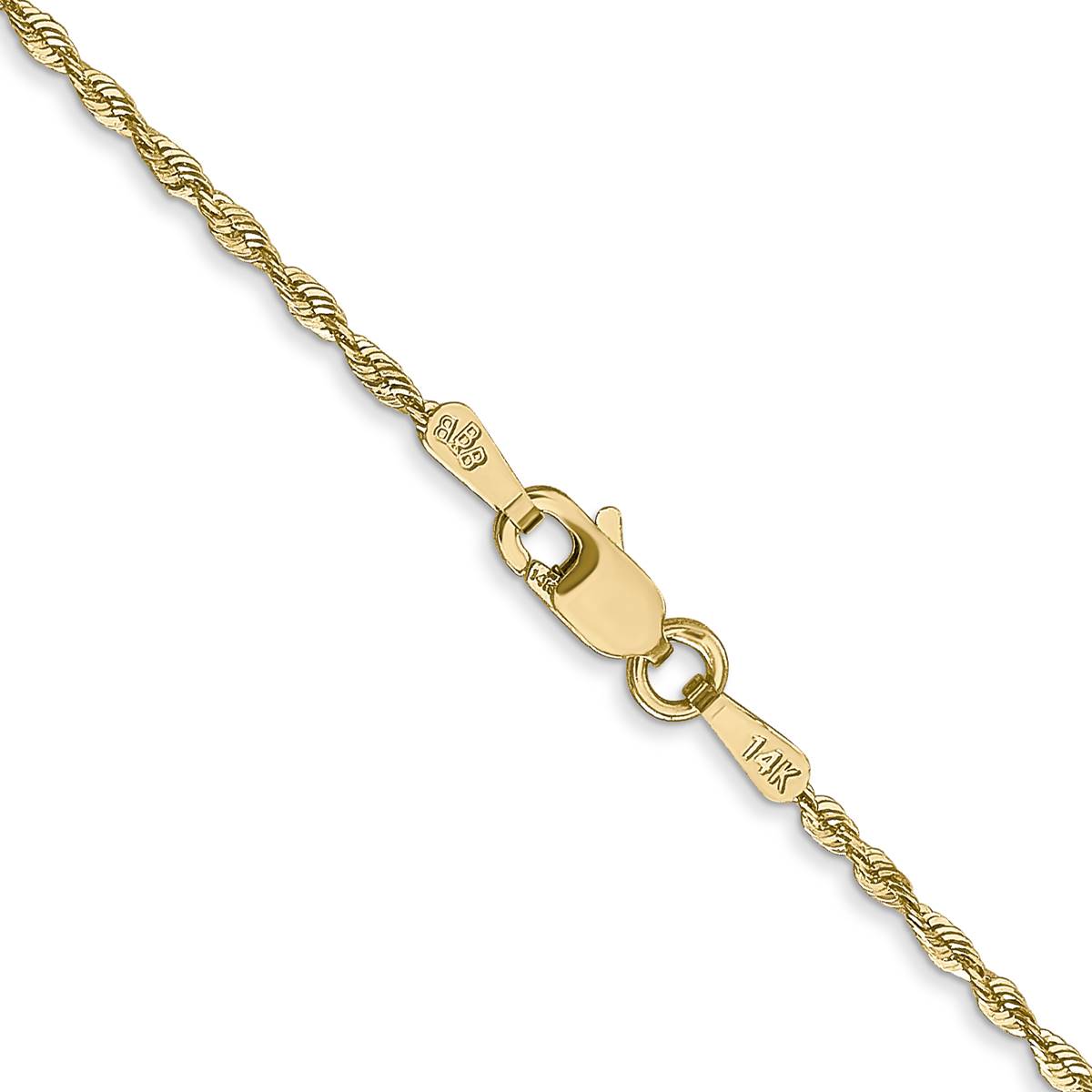 Gold Classics(tm) 1.5mm. Diamond Cut Light Rope Necklace