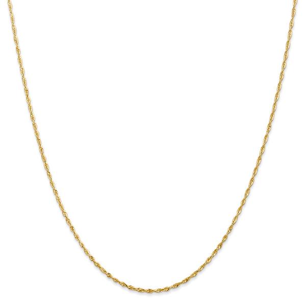 Unisex Gold Classics(tm) 1.5mm. Diamond Cut Light Rope Necklace