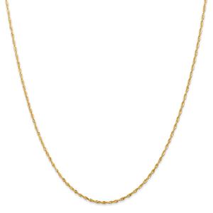 Unisex Gold Classics(tm) 1.5mm. Diamond Cut Light Rope Necklace