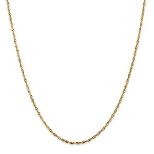 Gold Classics(tm) 1.8mm. 14kt. Diamond Cut Light Rope Necklace