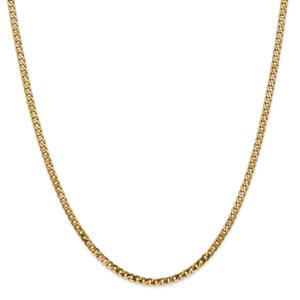 Gold Classics(tm) 2.9mm. 14kt. Gold Beveled Curb Chain Necklace