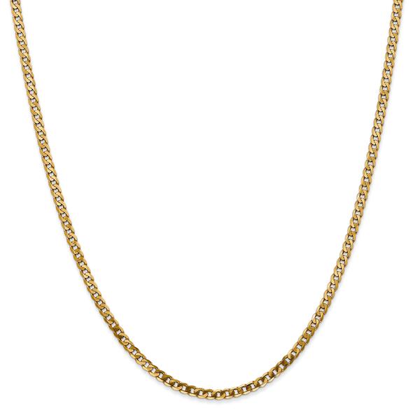 Gold Classics(tm) 2.9mm. 14kt. Gold Beveled Curb Chain Necklace