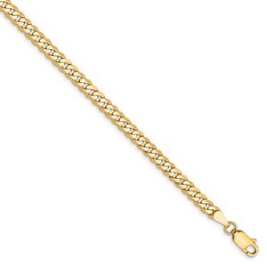 Gold Classics(tm) 3.2mm. 14kt. Gold Beveled Curb Chain Necklace alternate view