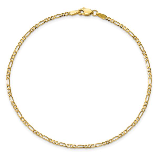 Gold Classics(tm) 1.80mm. 14kt. Gold Flat Figaro Chain Necklace alternate view