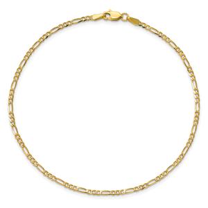 Gold Classics(tm) 1.80mm. 14kt. Gold Flat Figaro Chain Necklace alternate view