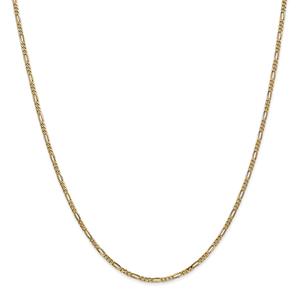 Unisex Gold Classics(tm)1.80mm.14kt. Gold Flat Figaro Chain Necklace