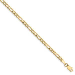Unisex Gold Classics(tm) 3.0mm.14kt. Gold Flat Figaro Chain Necklace alternate view